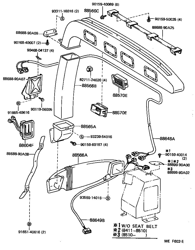 LAND CRUISER 60 |  HEATING AIR CONDITIONING CONTROL AIR DUCT