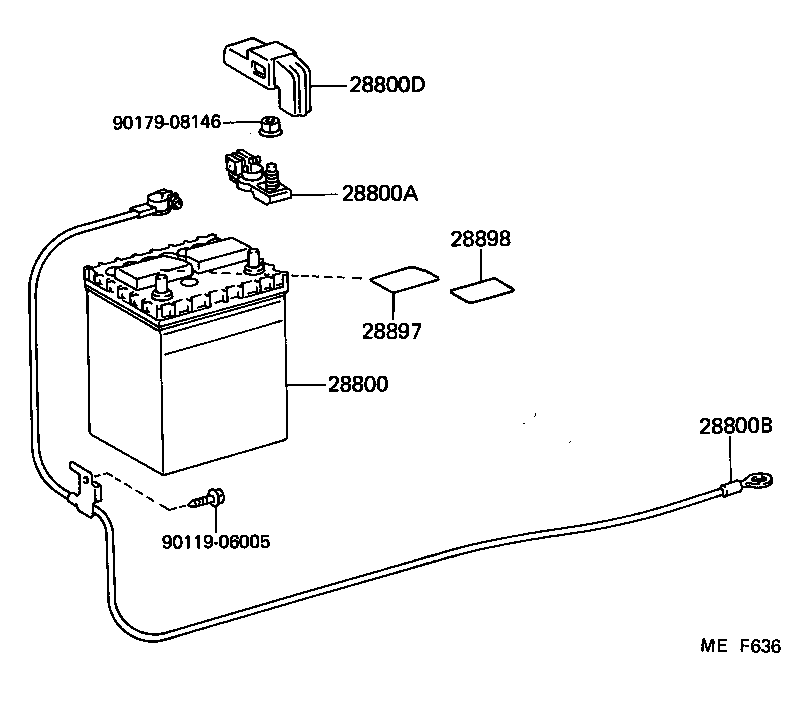  MR2 |  BATTERY BATTERY CABLE