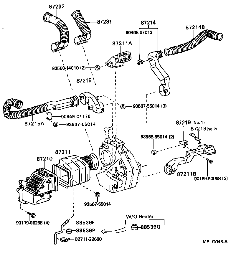  DYNA 150 |  HEATING AIR CONDITIONING CONTROL AIR DUCT