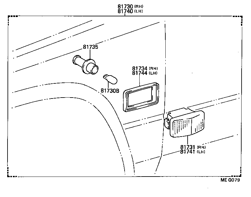  CELICA |  SIDE TURN SIGNAL LAMP OUTER MIRROR LAMP