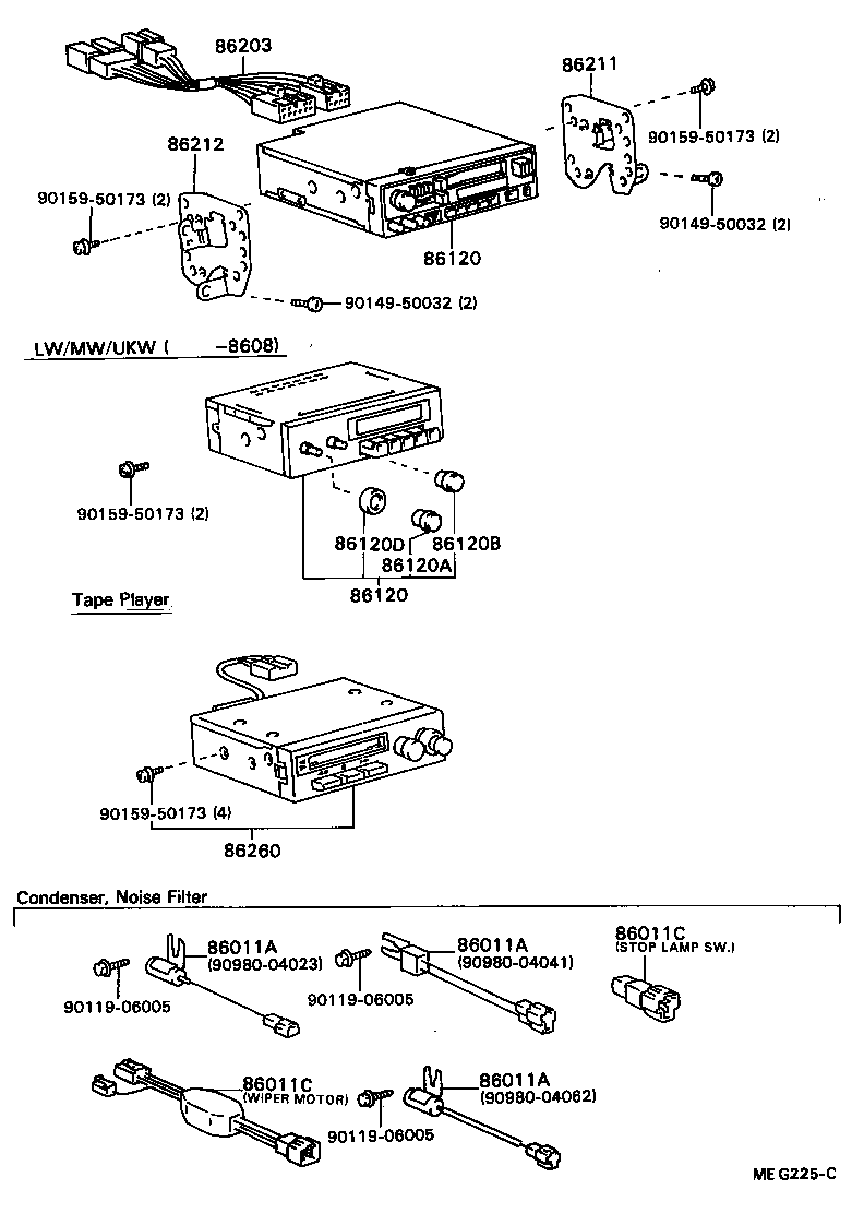  CELICA |  RADIO RECEIVER AMPLIFIER CONDENSER