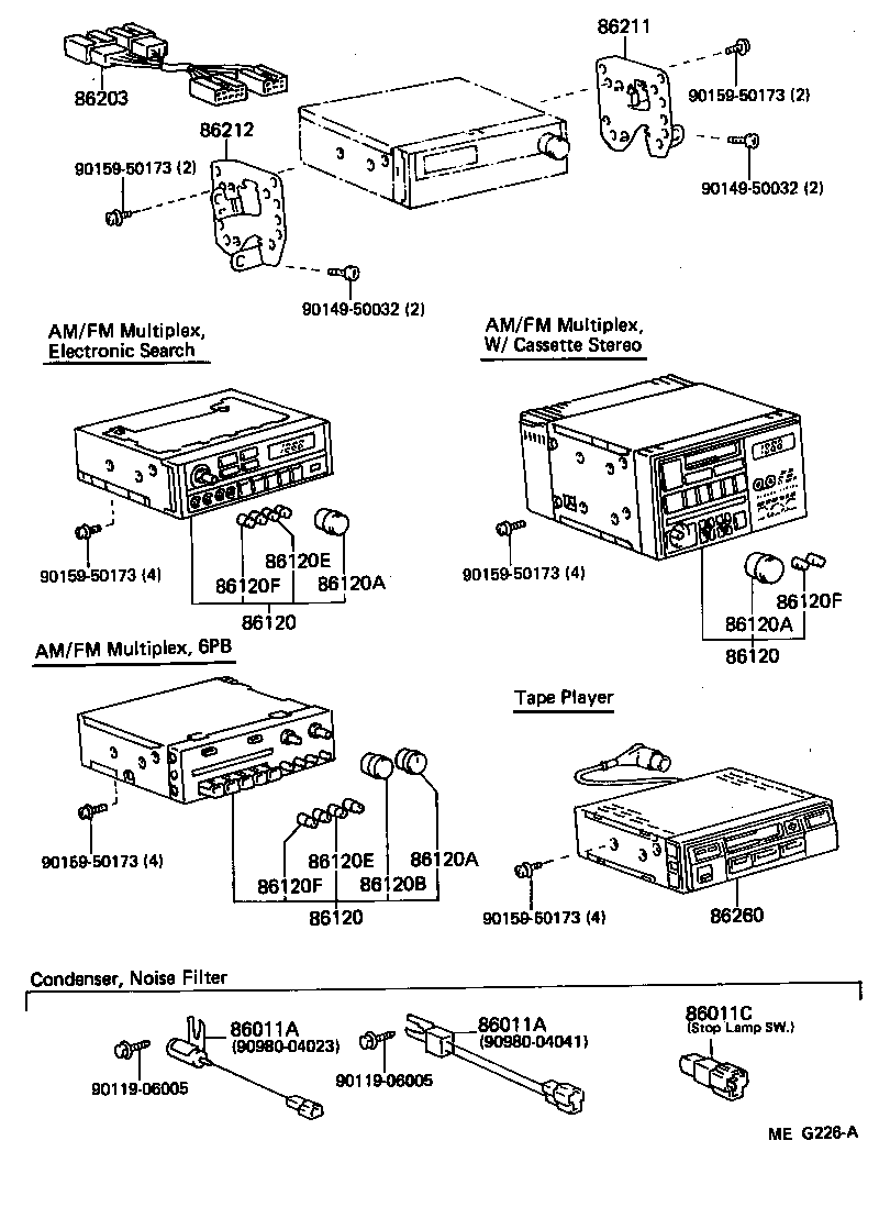  CELICA |  RADIO RECEIVER AMPLIFIER CONDENSER