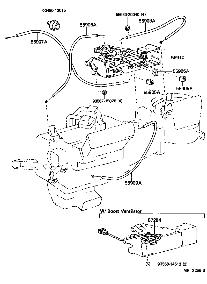  CELICA |  HEATING AIR CONDITIONING CONTROL AIR DUCT