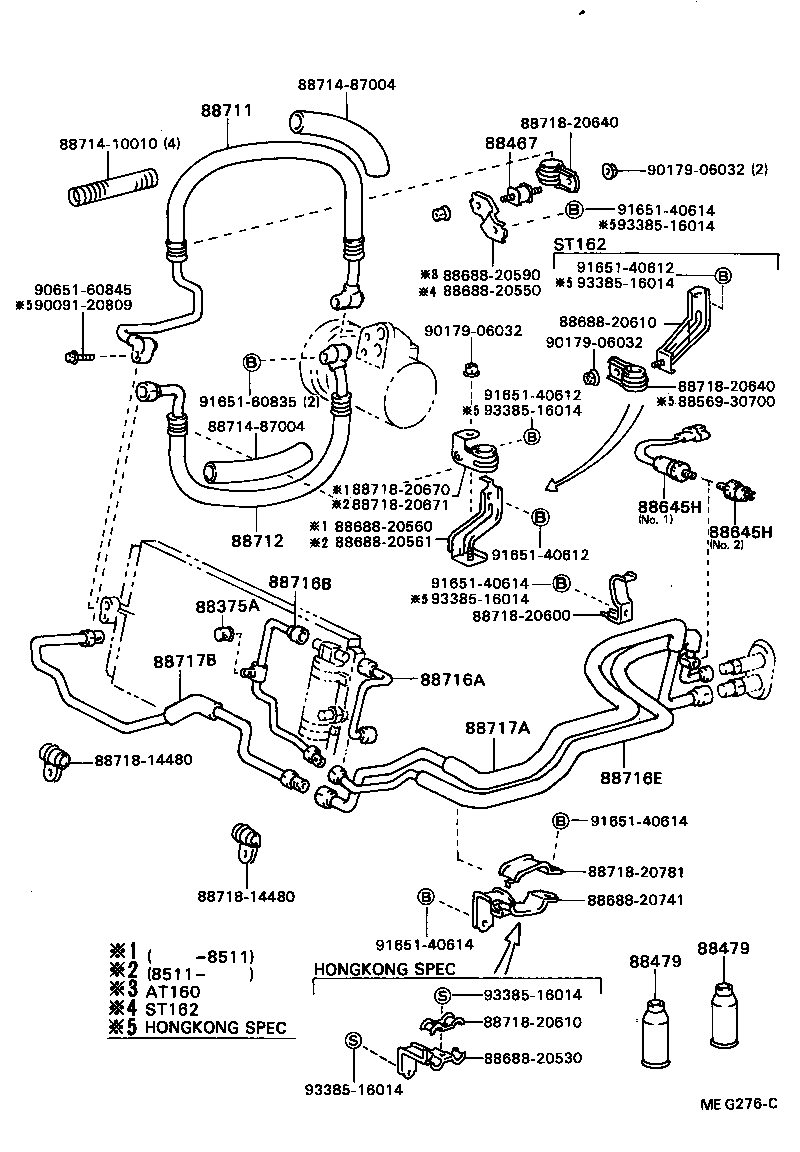  CELICA |  HEATING AIR CONDITIONING COOLER PIPING