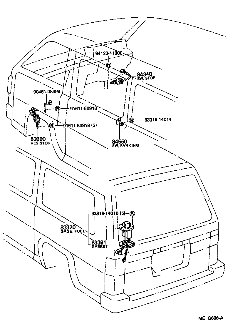  LITEACE VAN WAGON |  SWITCH RELAY COMPUTER