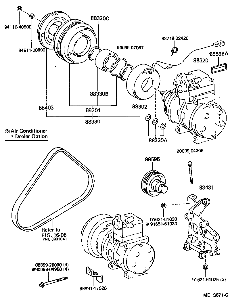  MR2 |  HEATING AIR CONDITIONING COMPRESSOR