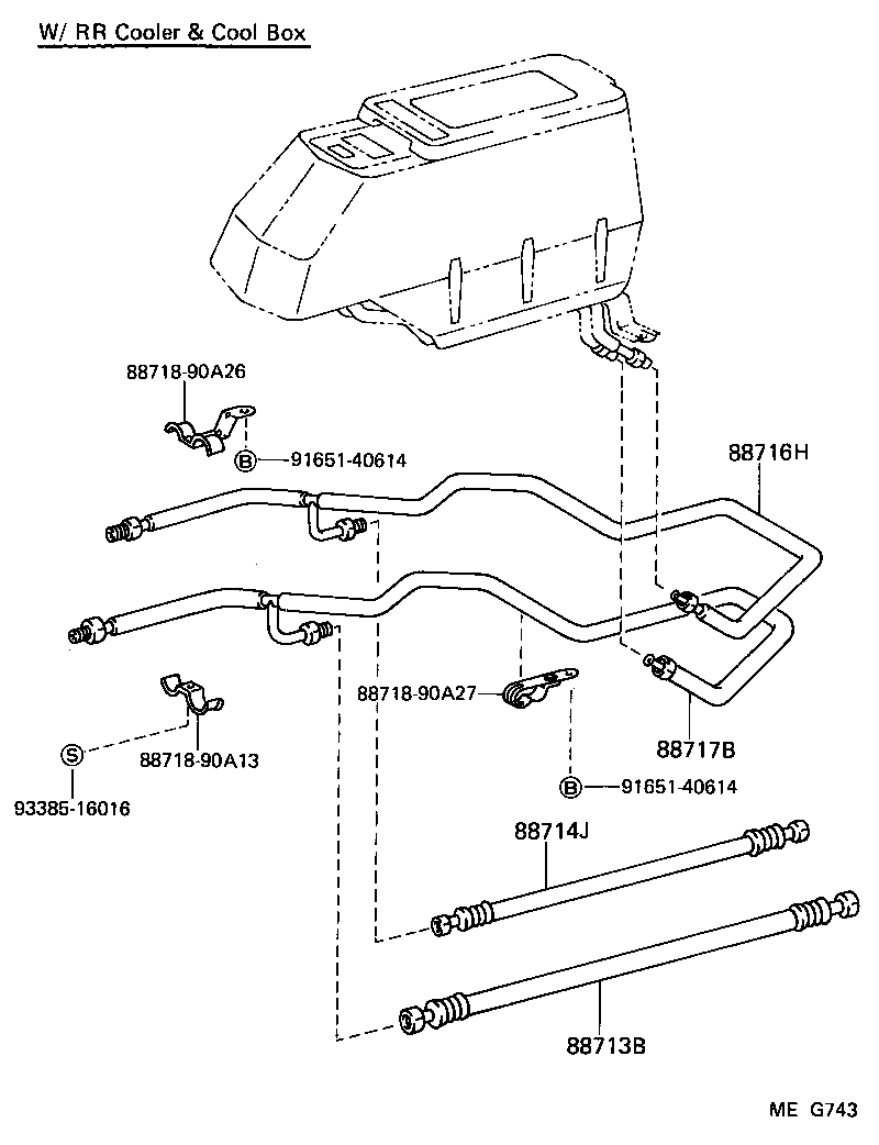  LAND CRUISER 60 |  HEATING AIR CONDITIONING COOLER PIPING