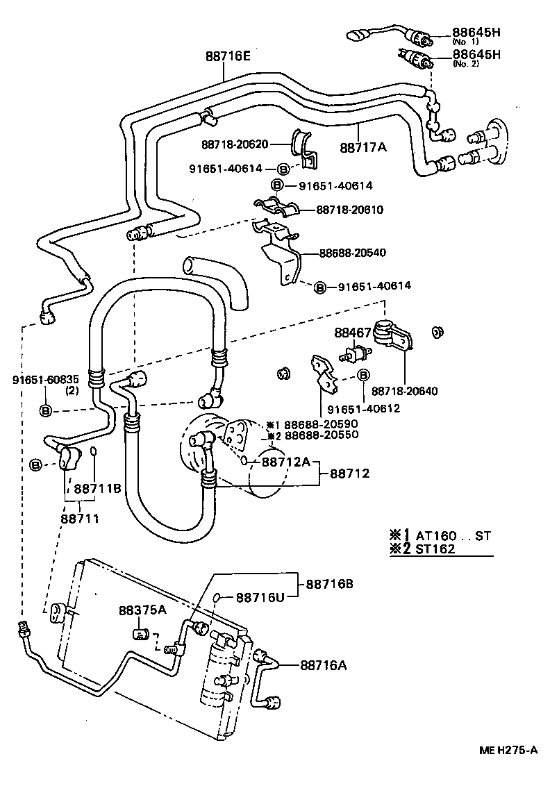  CELICA |  HEATING AIR CONDITIONING COOLER PIPING