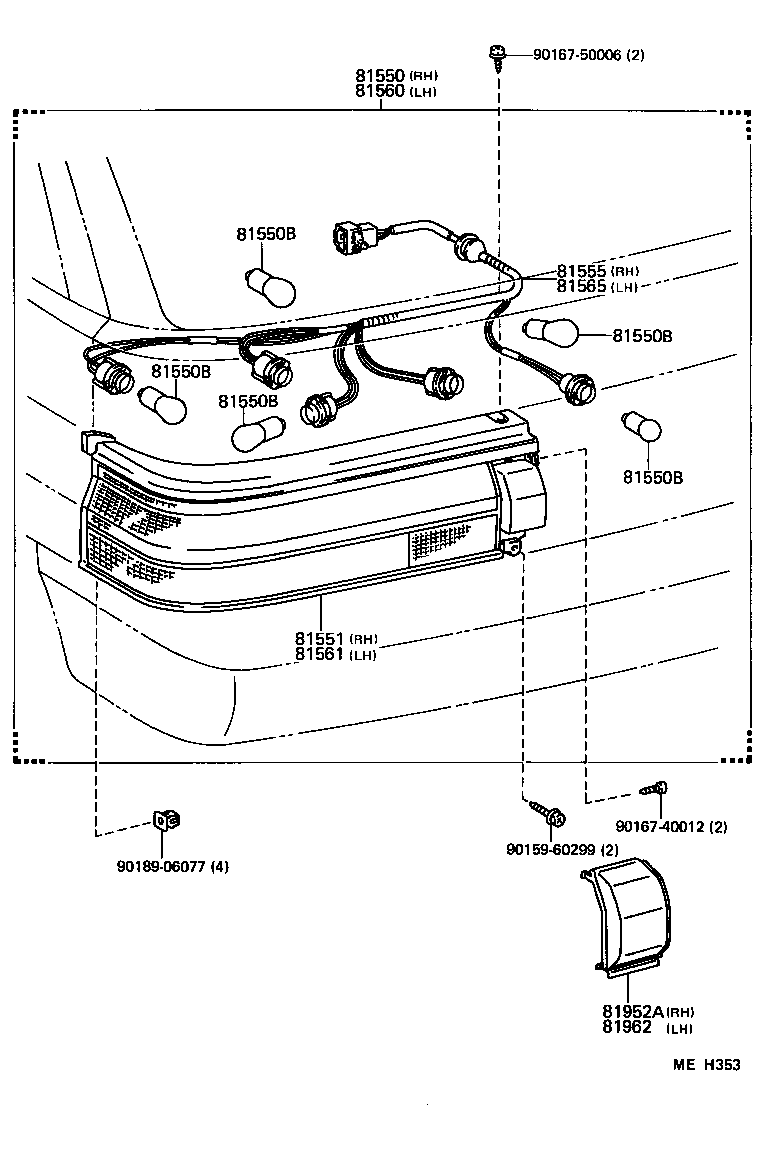  TERCEL |  REAR COMBINATION LAMP