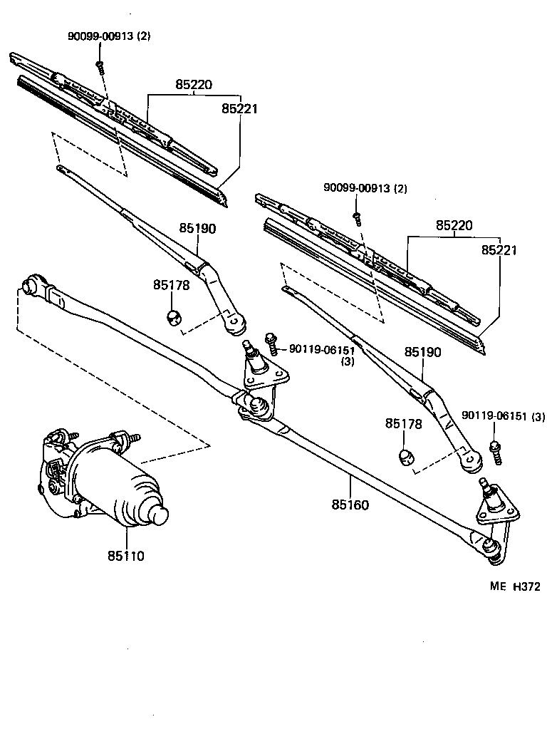  TERCEL |  WINDSHIELD WIPER