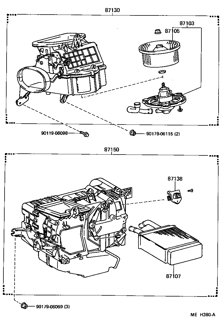  TERCEL |  HEATING AIR CONDITIONING HEATER UNIT BLOWER