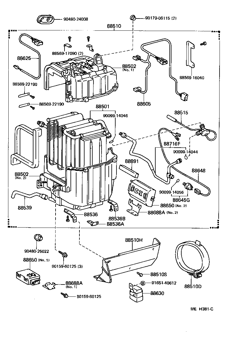  TERCEL |  HEATING AIR CONDITIONING COOLER UNIT