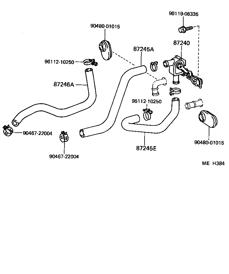  TERCEL |  HEATING AIR CONDITIONING WATER PIPING
