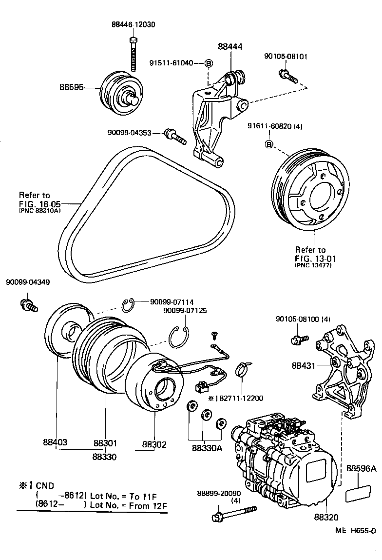  TERCEL |  HEATING AIR CONDITIONING COMPRESSOR
