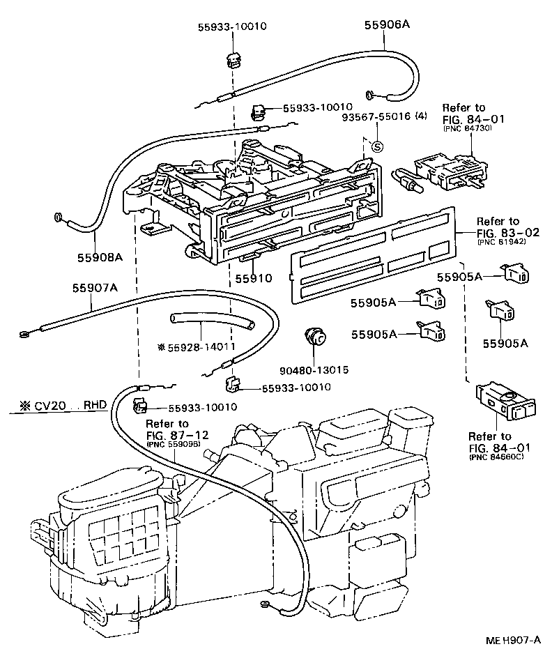  CAMRY |  HEATING AIR CONDITIONING CONTROL AIR DUCT