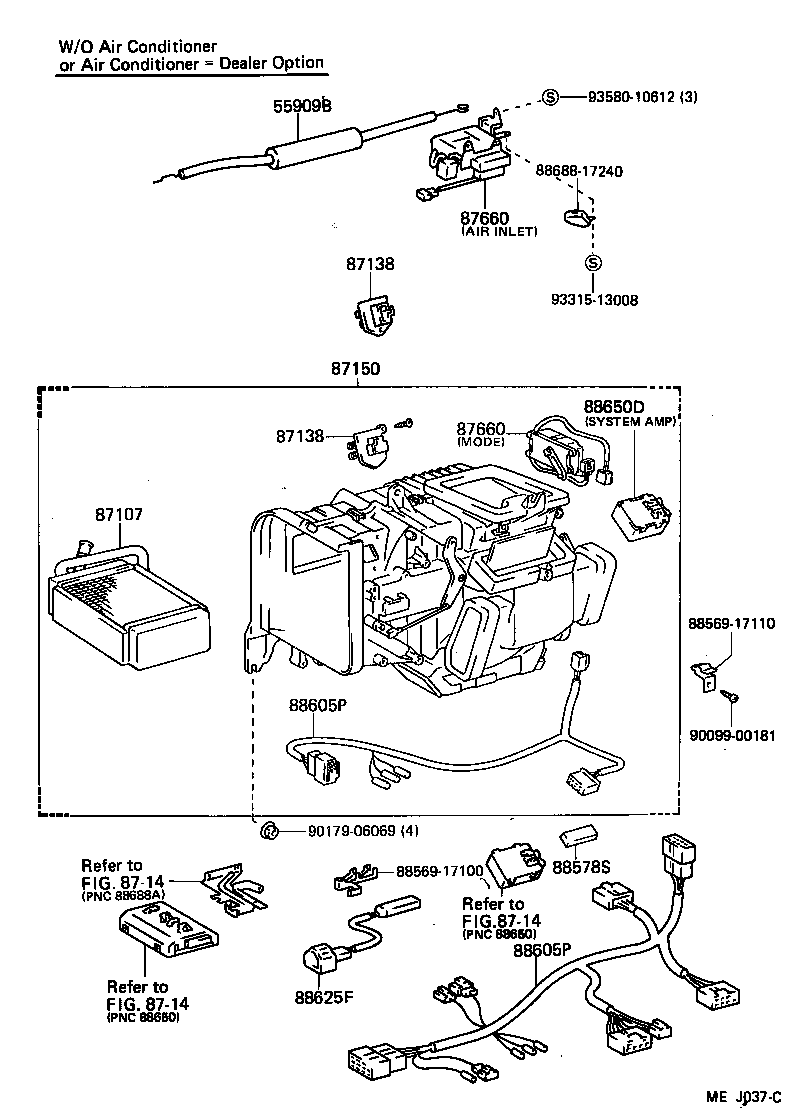  MR2 |  HEATING AIR CONDITIONING HEATER UNIT BLOWER