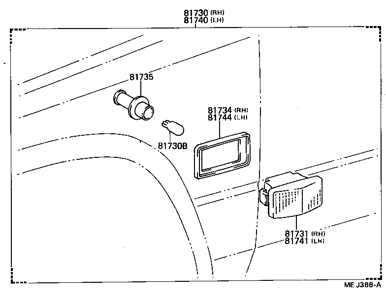  CELICA |  SIDE TURN SIGNAL LAMP OUTER MIRROR LAMP