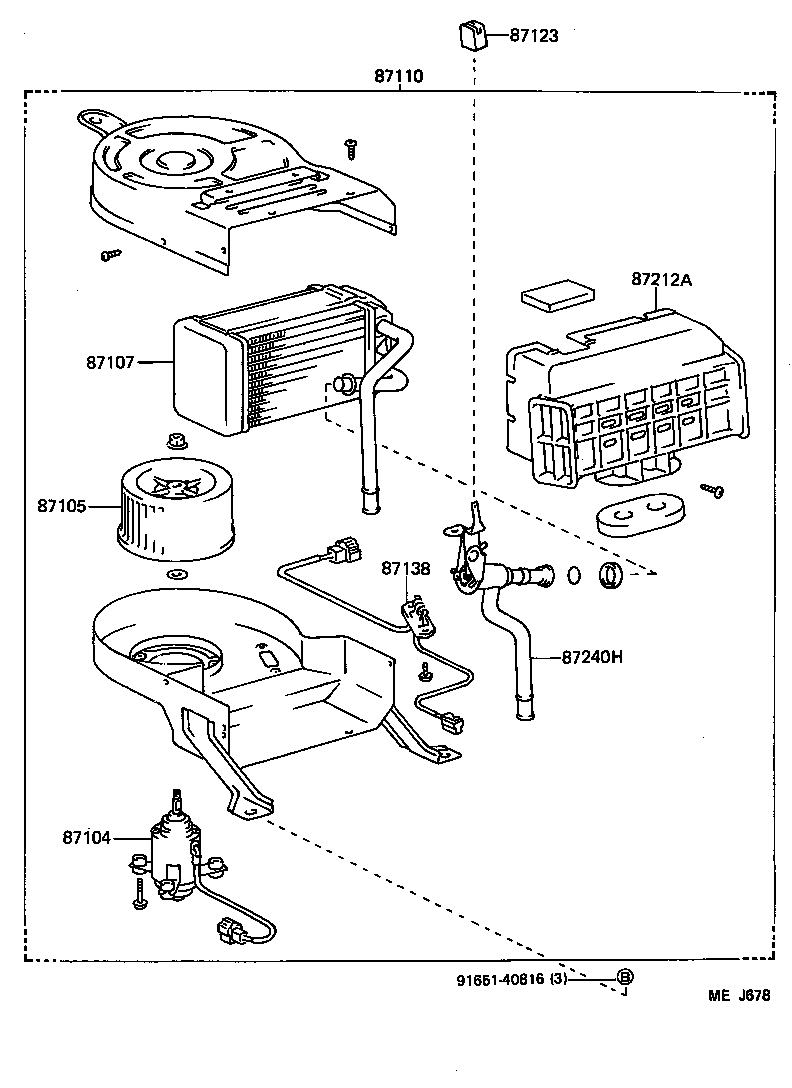  LAND CRUISER 60 62 |  HEATING AIR CONDITIONING HEATER UNIT BLOWER