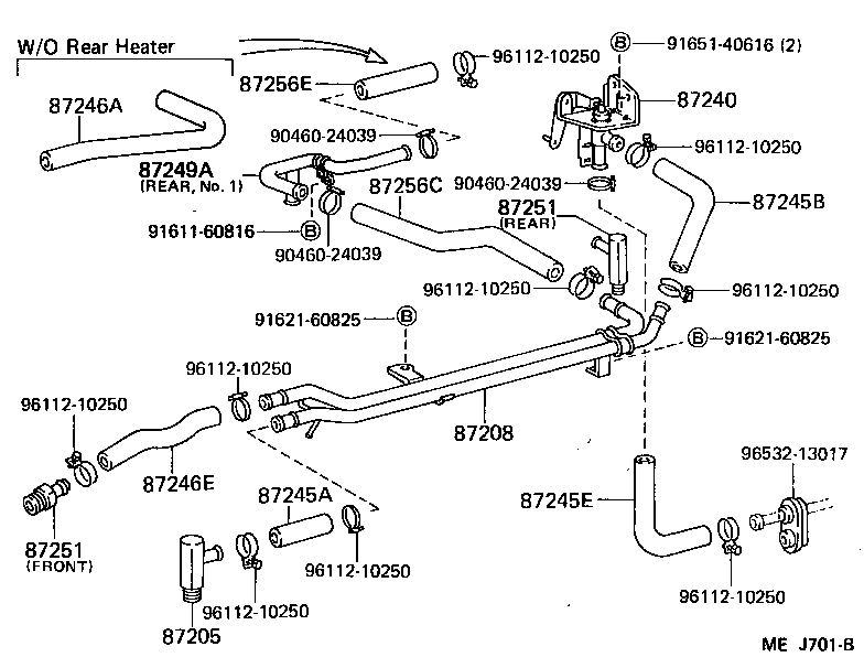  LAND CRUISER 60 62 |  HEATING AIR CONDITIONING WATER PIPING