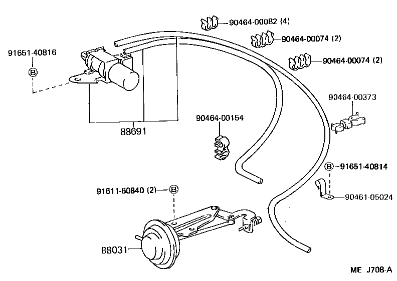  LAND CRUISER 60 62 |  HEATING AIR CONDITIONING VACUUM PIPING