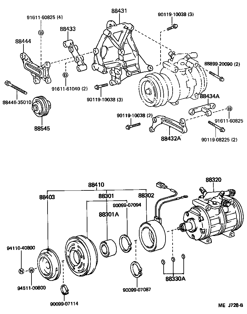  LAND CRUISER 60 62 |  HEATING AIR CONDITIONING COMPRESSOR