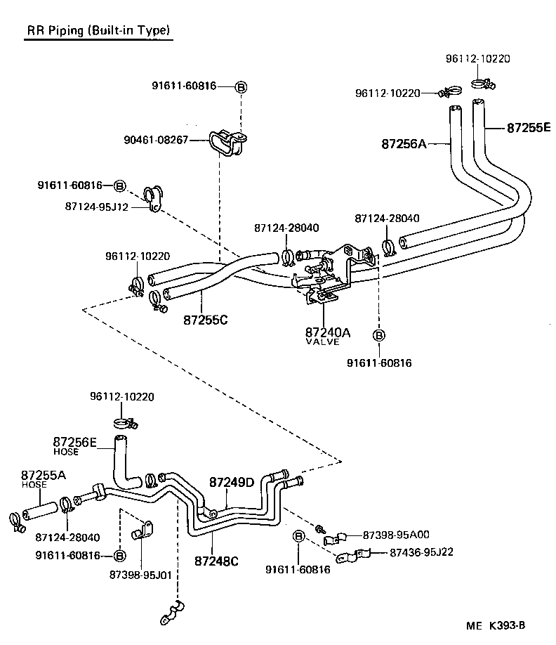  HIACE VAN COMUTER |  HEATING AIR CONDITIONING WATER PIPING