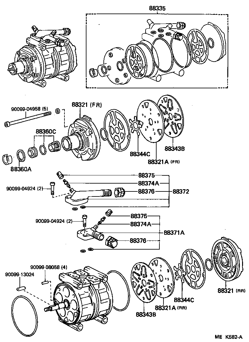  LAND CRUISER 60 62 |  HEATING AIR CONDITIONING COMPRESSOR