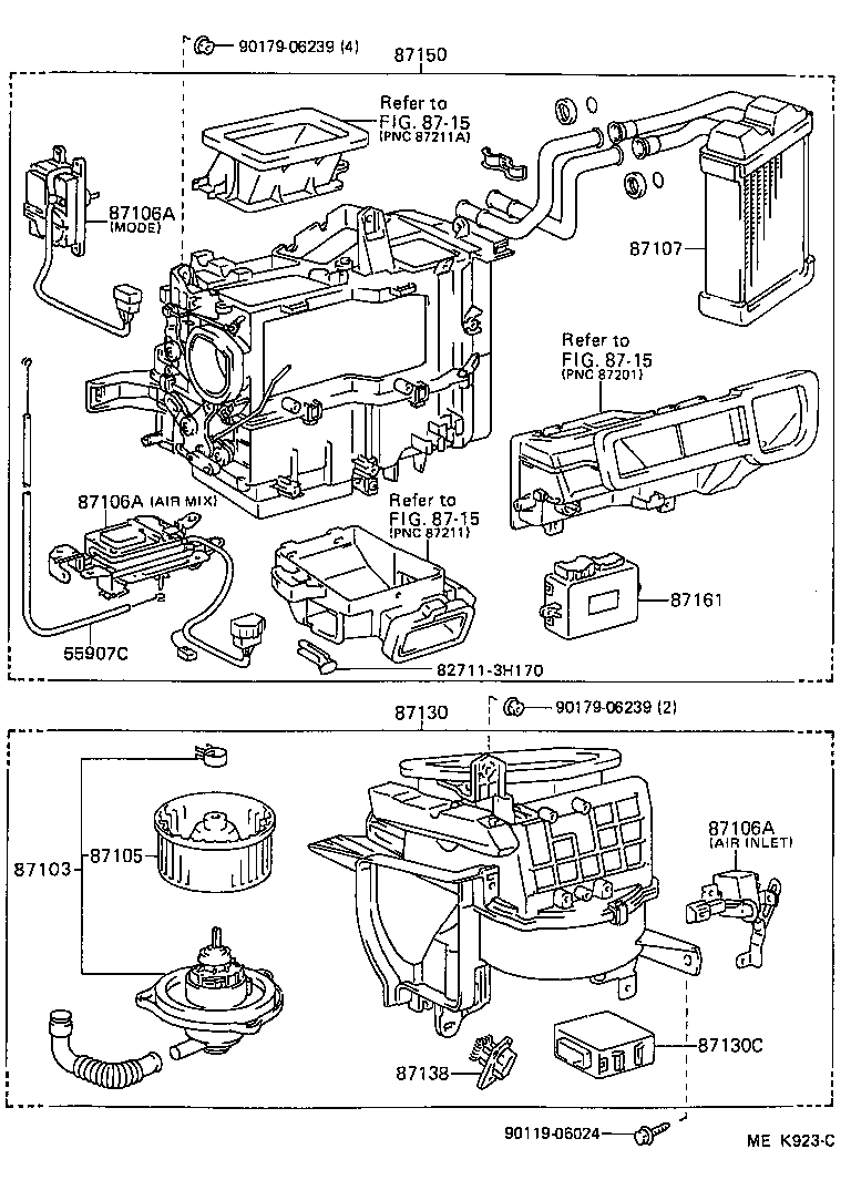  CAMRY |  HEATING AIR CONDITIONING HEATER UNIT BLOWER