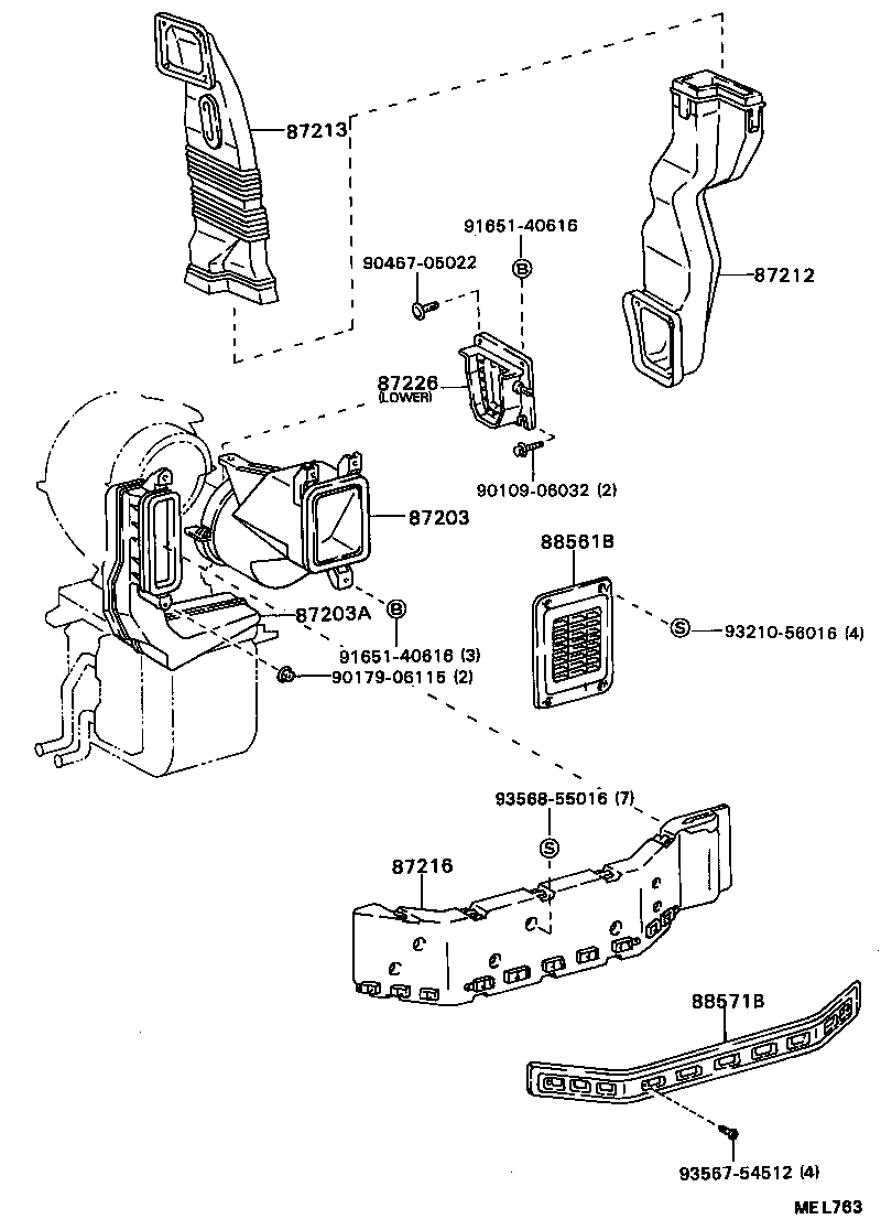  MODEL F |  HEATING AIR CONDITIONING CONTROL AIR DUCT