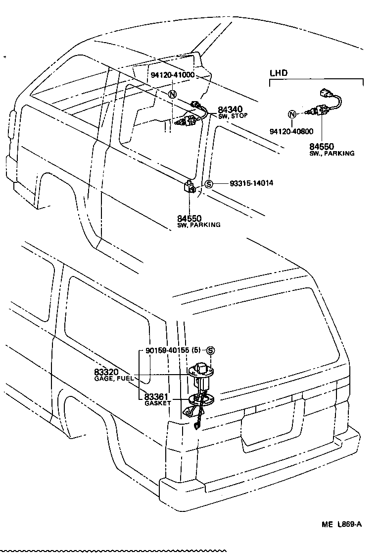  LITEACE VAN WAGON |  SWITCH RELAY COMPUTER