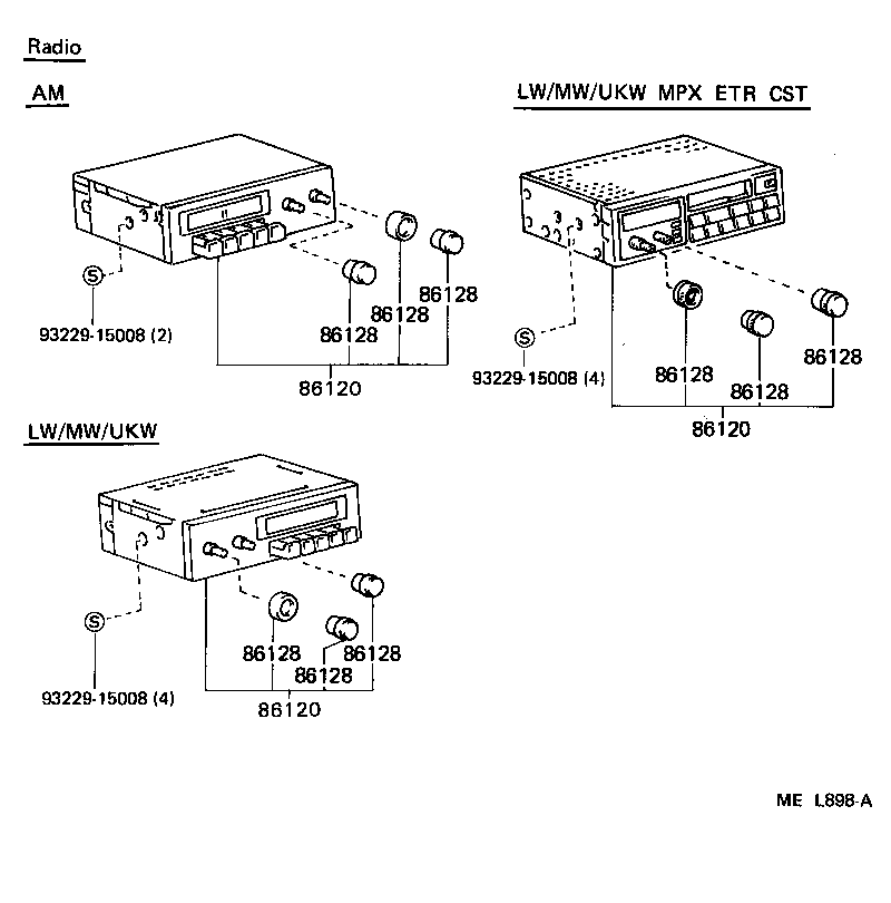  LITEACE VAN WAGON |  RADIO RECEIVER AMPLIFIER CONDENSER