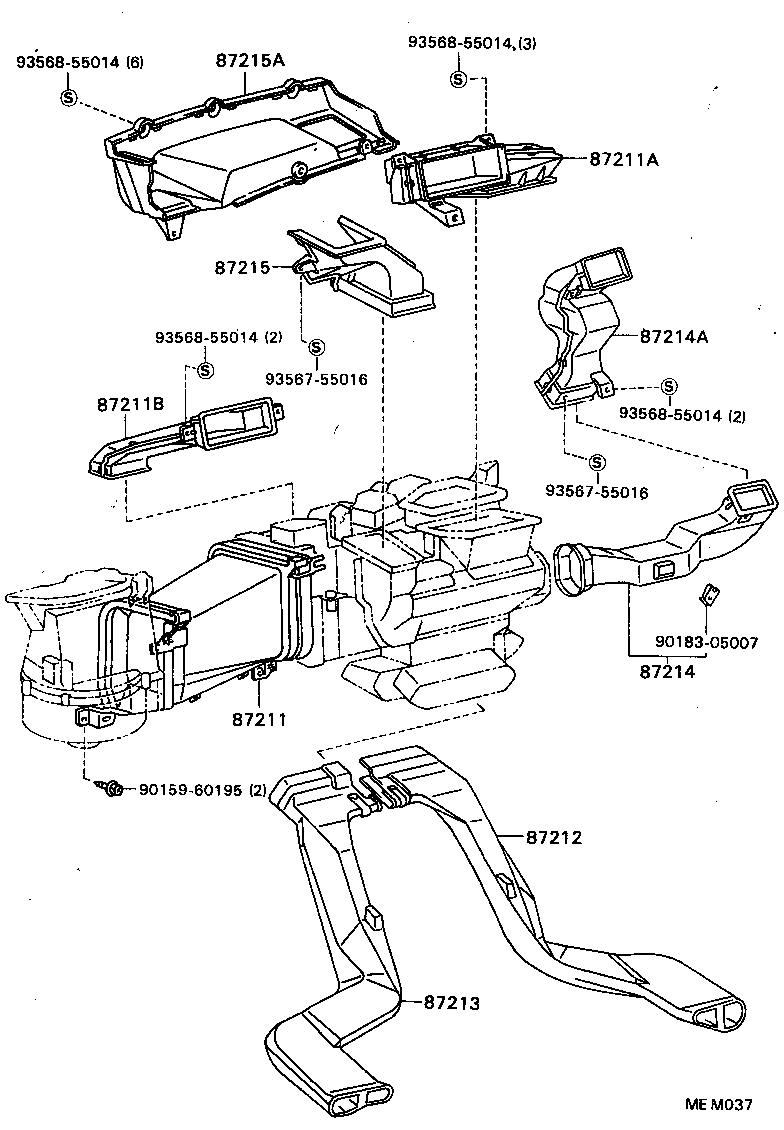  CRESSIDA WAGON |  HEATING AIR CONDITIONING CONTROL AIR DUCT