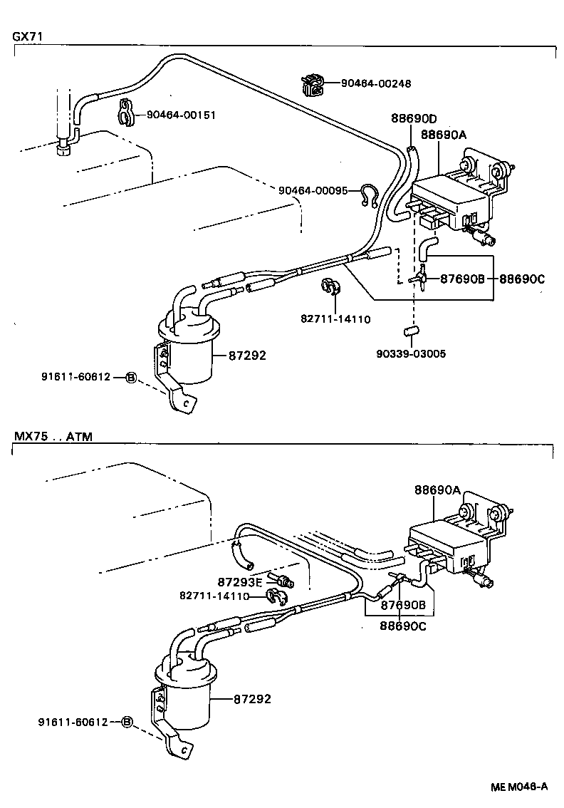  CRESSIDA WAGON |  HEATING AIR CONDITIONING VACUUM PIPING