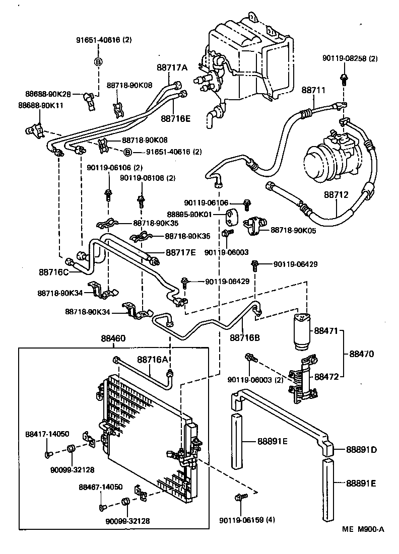  LAND CRUISER 70 |  HEATING AIR CONDITIONING COOLER PIPING