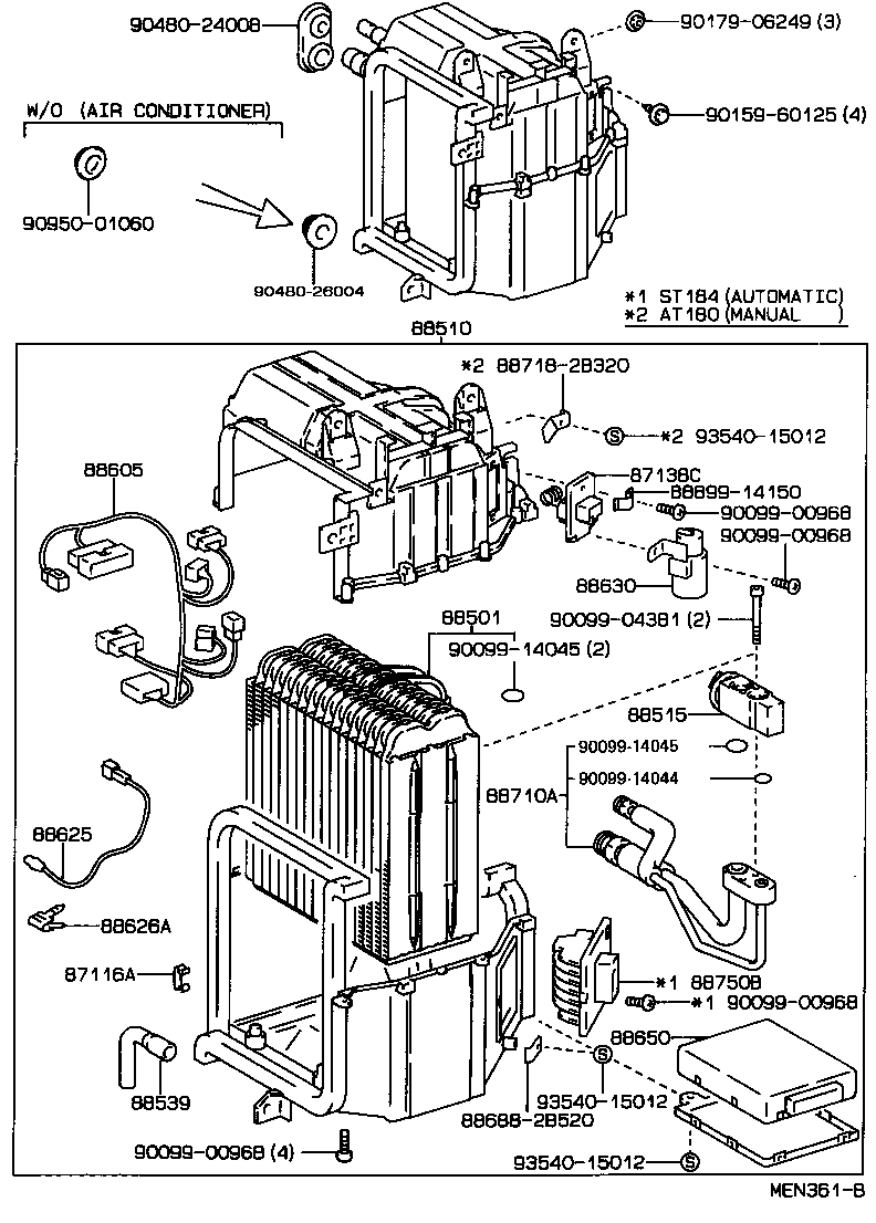  CELICA |  HEATING AIR CONDITIONING COOLER UNIT