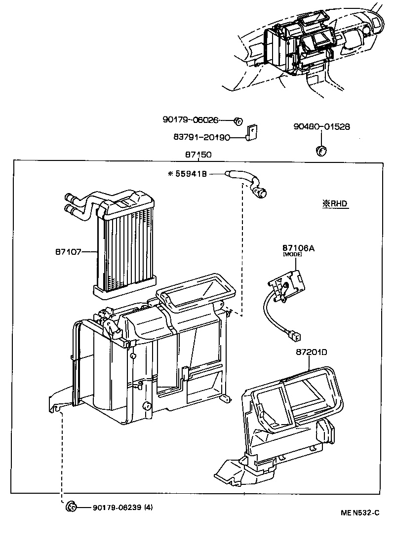  CELICA |  HEATING AIR CONDITIONING HEATER UNIT BLOWER