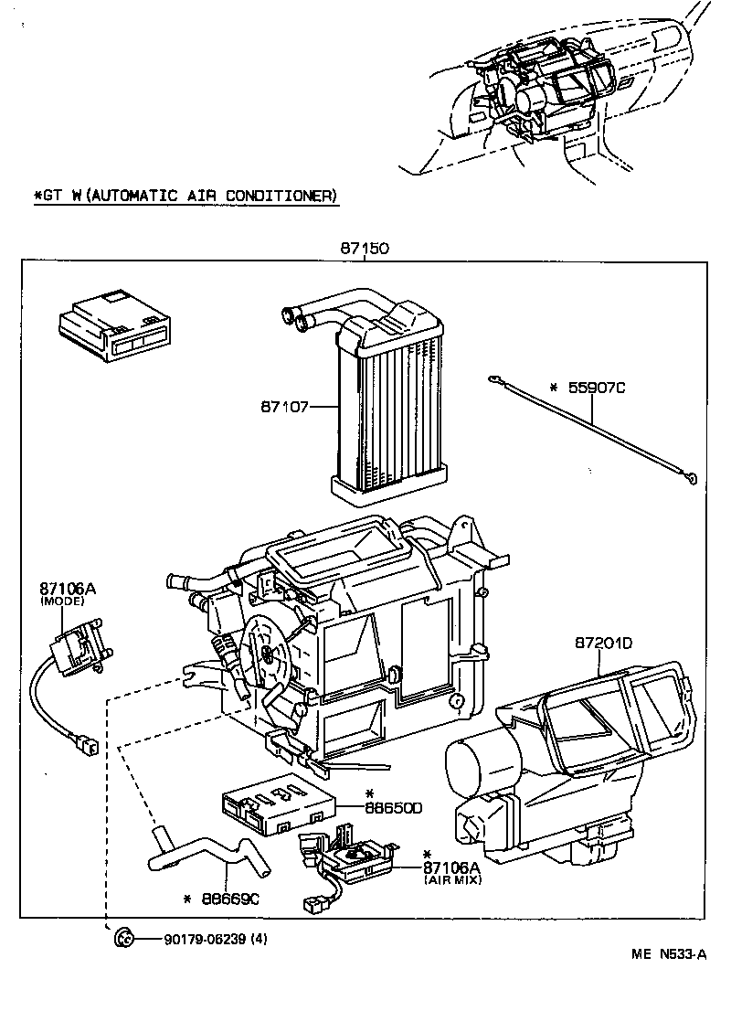  CELICA |  HEATING AIR CONDITIONING HEATER UNIT BLOWER