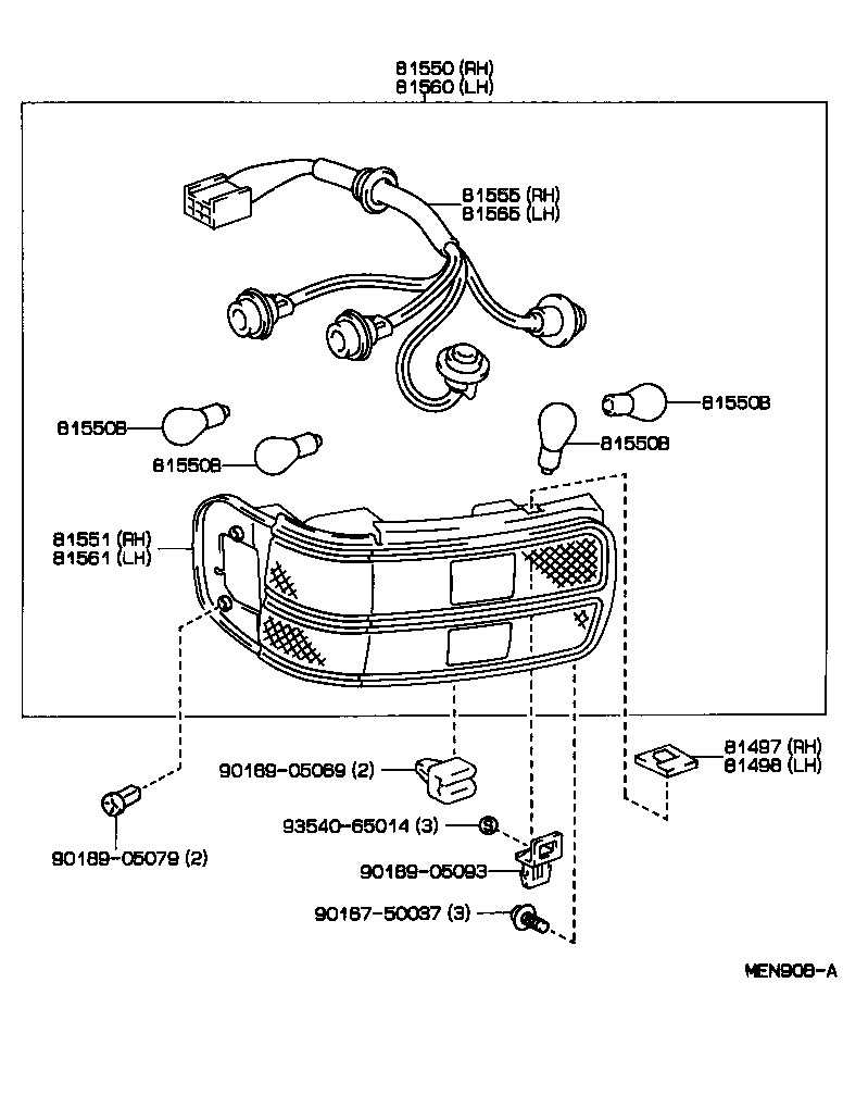  CELICA |  REAR COMBINATION LAMP