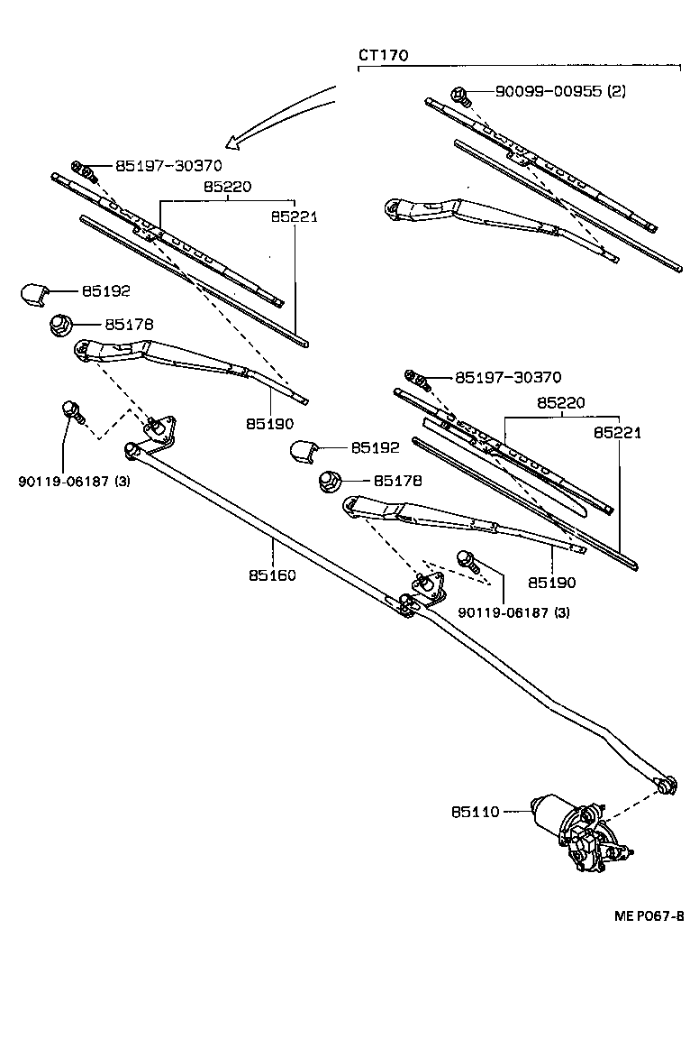  CARINA 2 |  WINDSHIELD WIPER