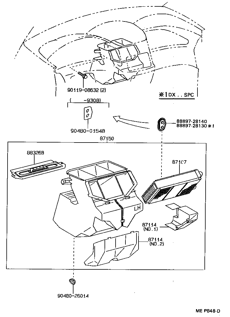  PREVIA |  HEATING AIR CONDITIONING HEATER UNIT BLOWER