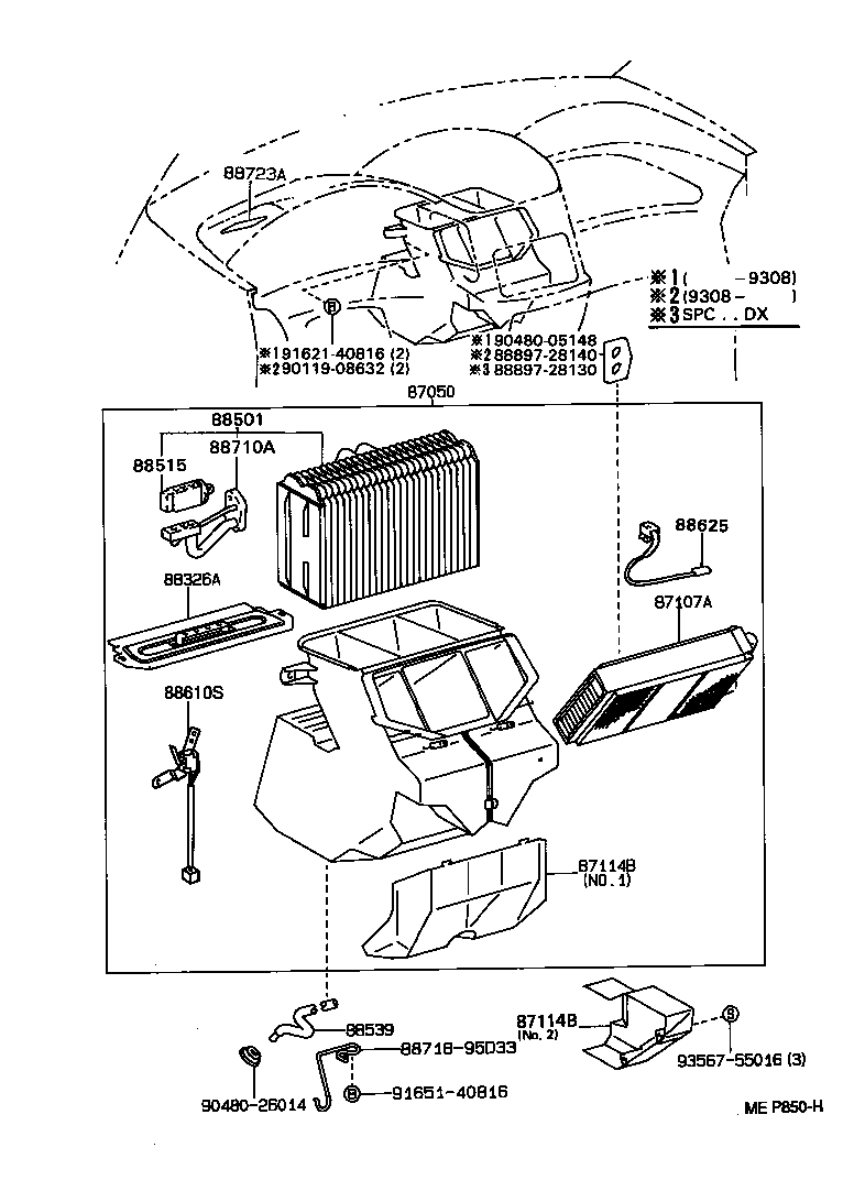  PREVIA |  HEATING AIR CONDITIONING COOLER UNIT