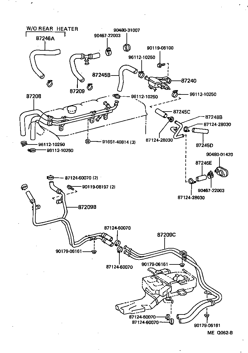  LAND CRUISER 80 |  HEATING AIR CONDITIONING WATER PIPING