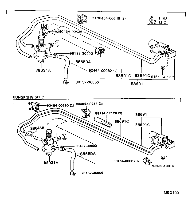  CELICA |  HEATING AIR CONDITIONING VACUUM PIPING