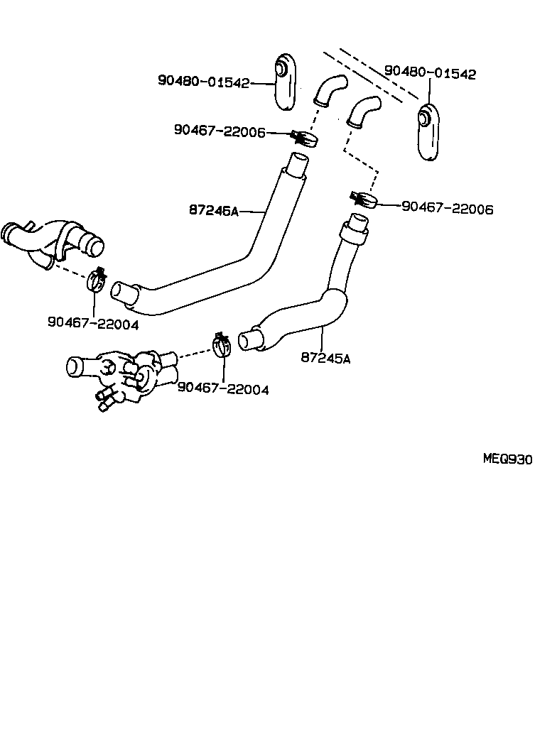  TERCEL |  HEATING AIR CONDITIONING WATER PIPING