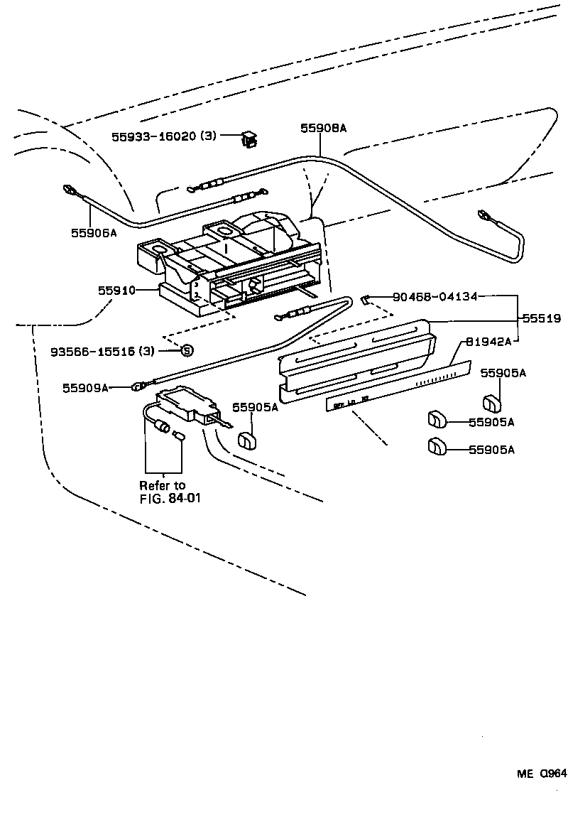  TERCEL |  HEATING AIR CONDITIONING CONTROL AIR DUCT