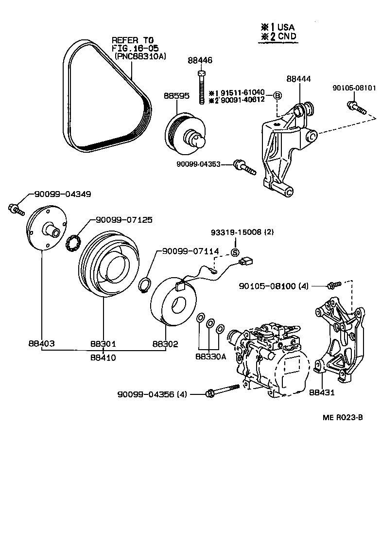  TERCEL |  HEATING AIR CONDITIONING COMPRESSOR