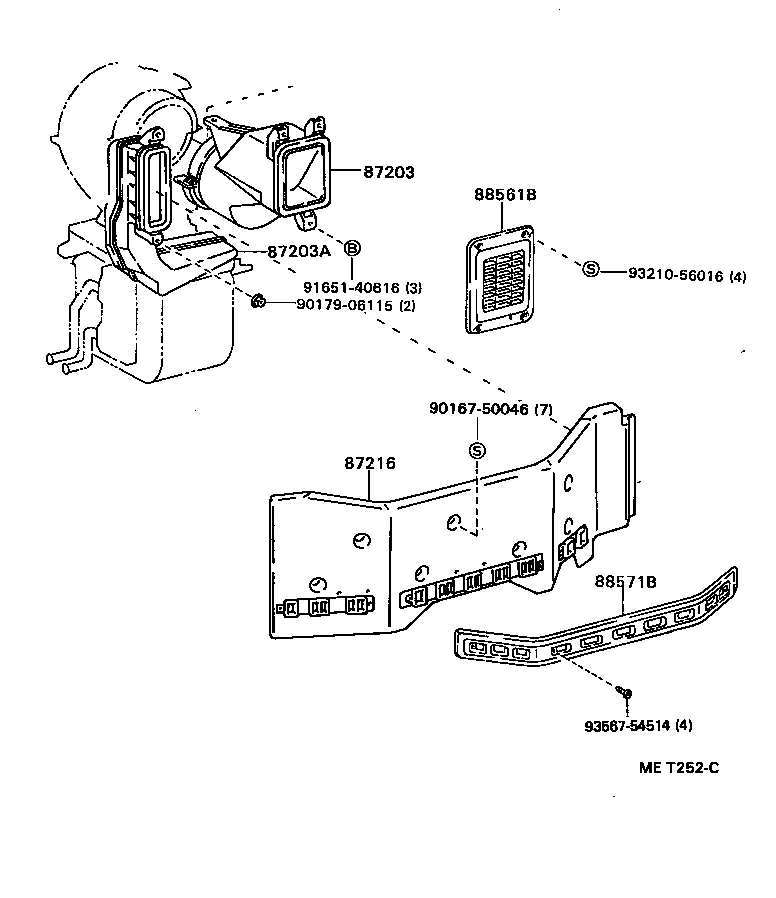 LITEACE VAN WAGON |  HEATING AIR CONDITIONING CONTROL AIR DUCT