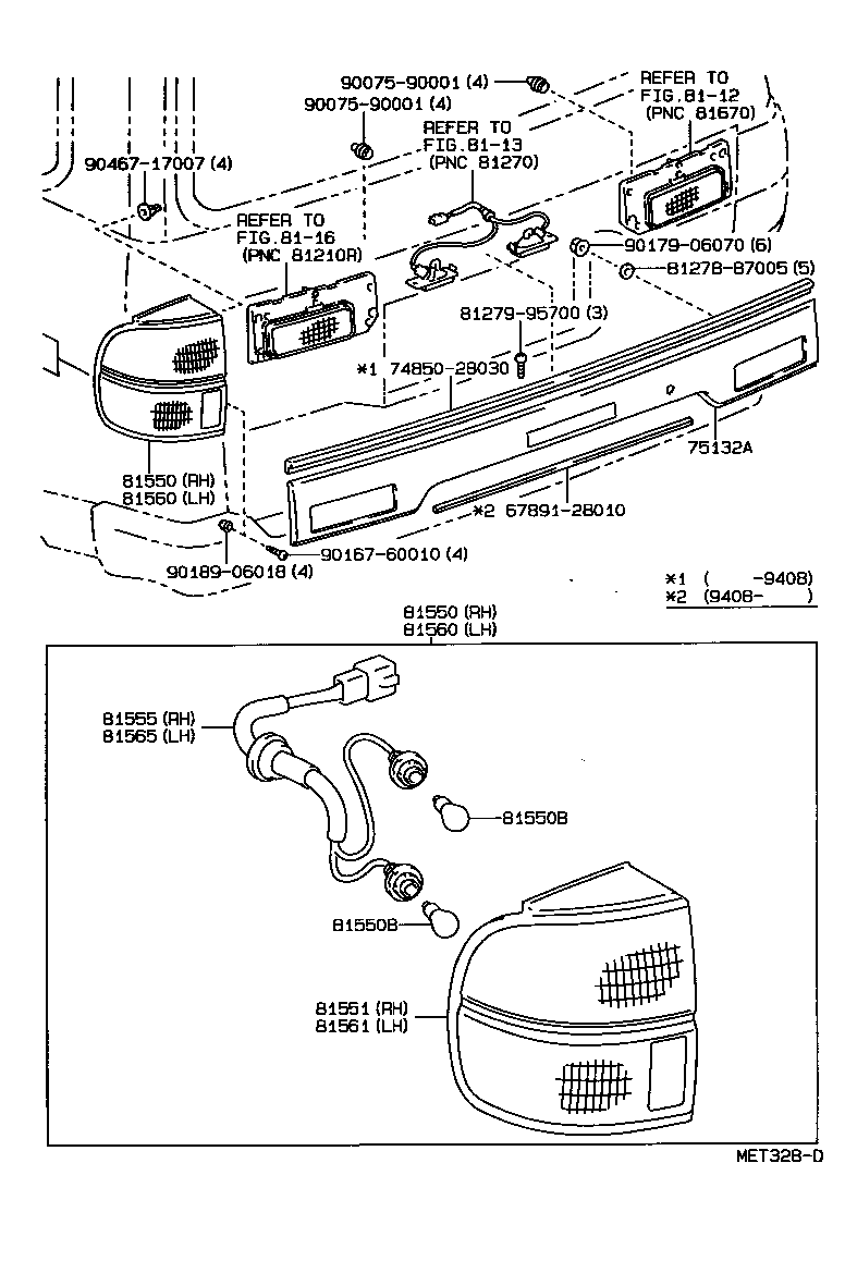  LITEACE VAN WAGON |  REAR COMBINATION LAMP