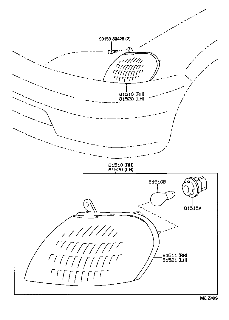  PASEO |  FRONT TURN SIGNAL LAMP