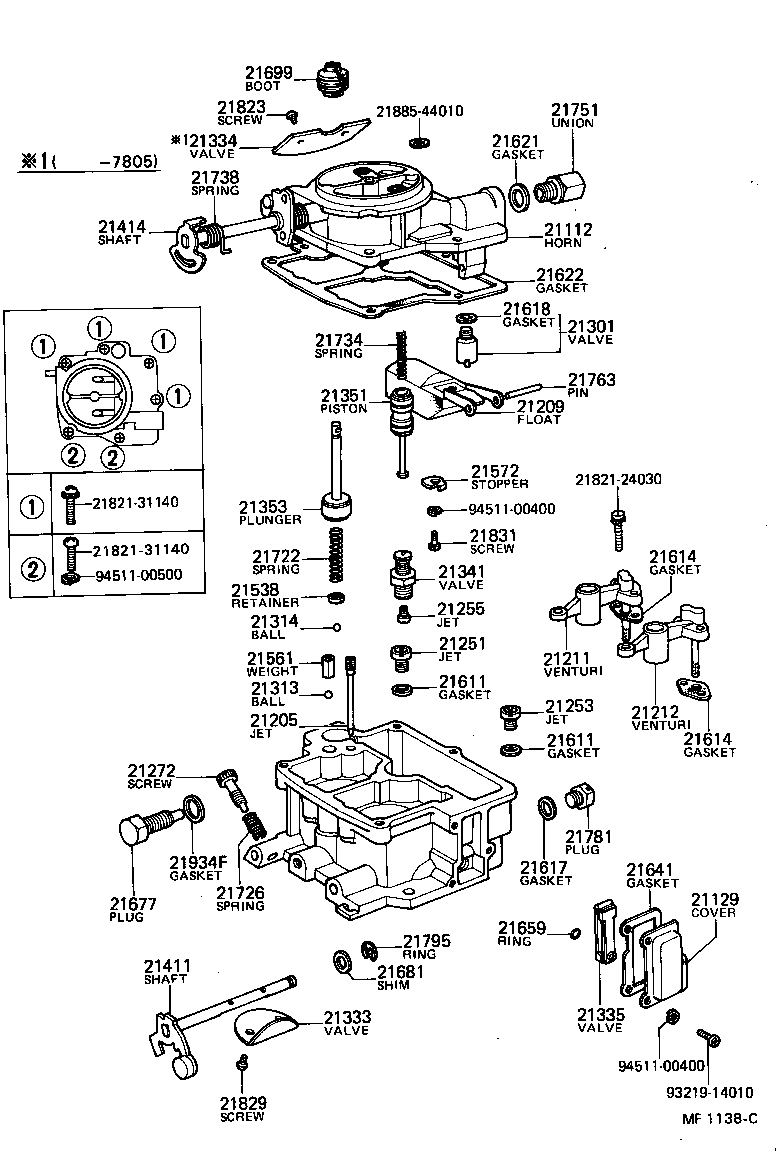  TOYOTA1000 |  CARBURETOR